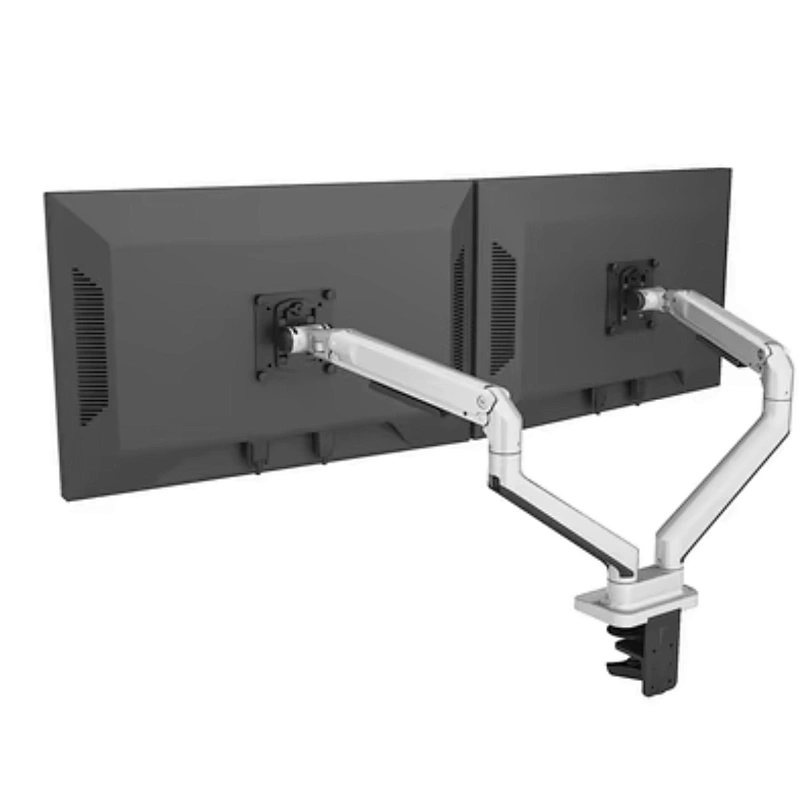 Ergonomic Gas Spring Dual Monitor Mount